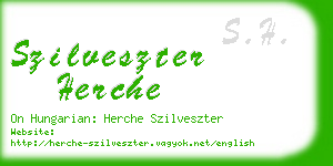 szilveszter herche business card